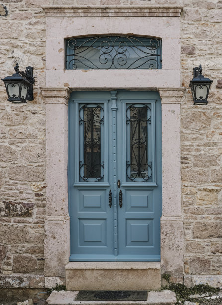 古木门的历史建筑库存照片图片下载