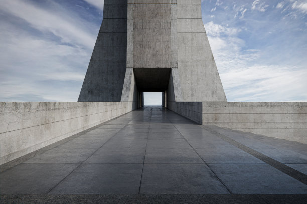 空的水泥地面供停车。图片下载