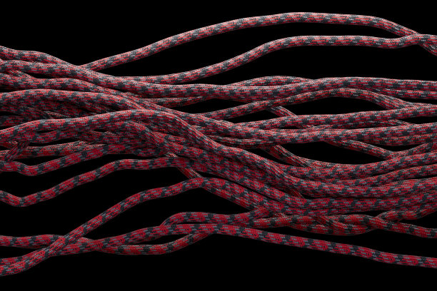 五颜六色的扭绳，伞绳图片下载