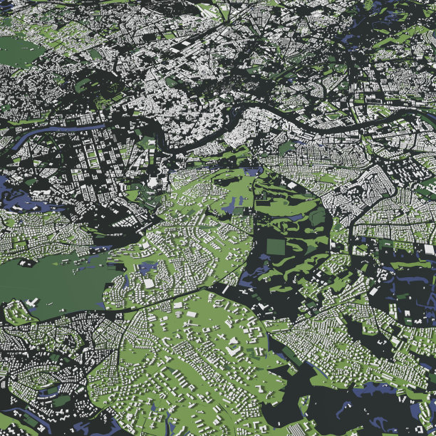 罗马城市和大型建筑的3D插图图片下载
