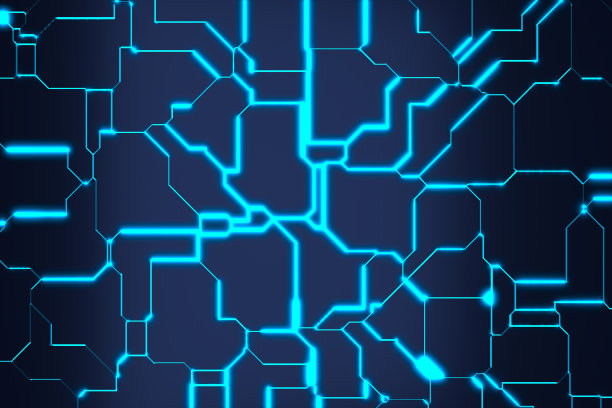 具有几何元素背景的科幻白色面板图片下载