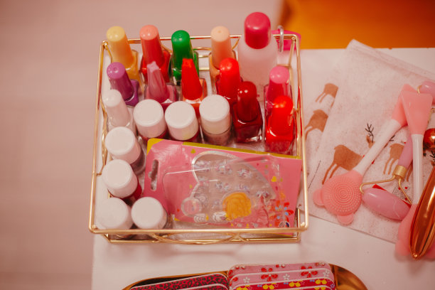 儿童指甲指甲油库存照片图片下载