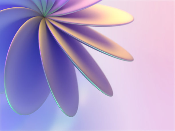 彩色水晶玻璃几何图案的三维插图图片下载