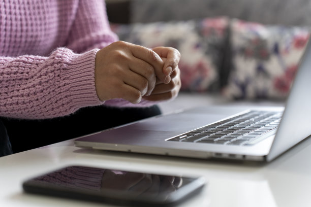 那个拿笔记本电脑的女人。图片下载