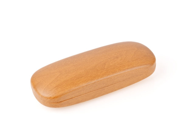 眼镜盒木风格在白色背景图片下载