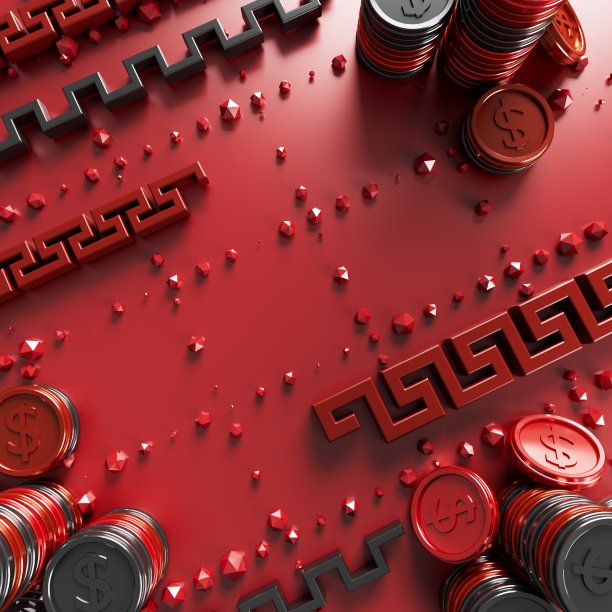 中国新年背景。3 d演示。3 d渲染。红色设计。图片下载