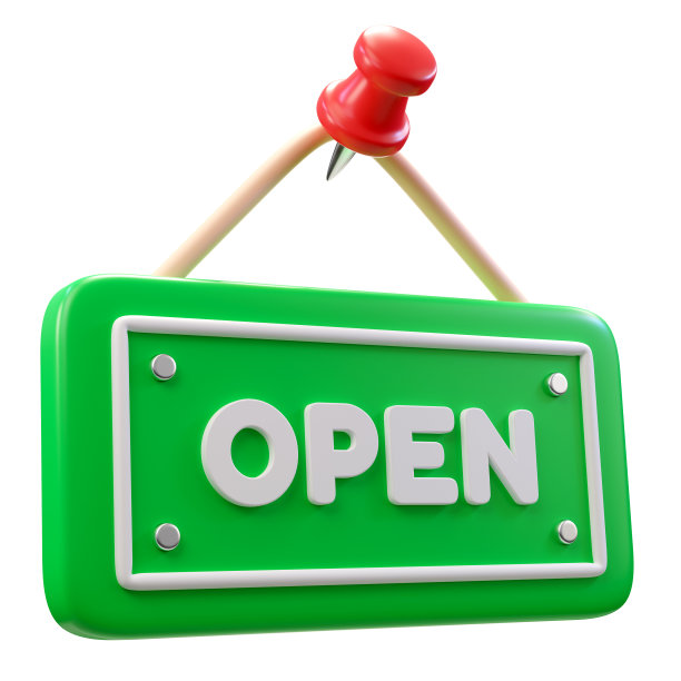 3d开放标志图标图片下载