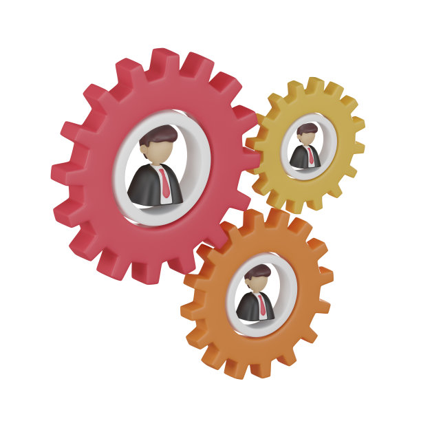 业务驱动公司，团队合作，齿轮公司统一3d渲染。图片下载