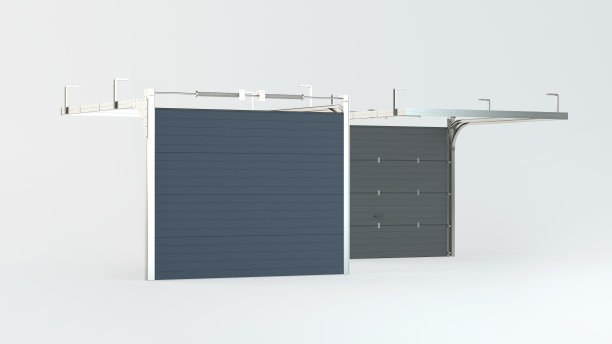 车库门，3D插图图片下载