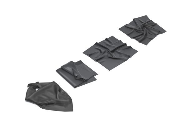 空白的黑色斜纹真丝围巾模型，不同类型图片下载