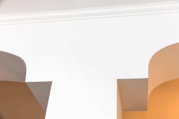 抽象的建筑背景照片与白色的拱门细节图片下载