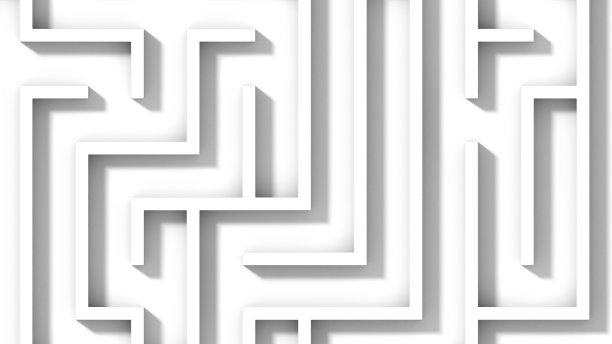 白色的迷宫。抽象的插图。图片下载