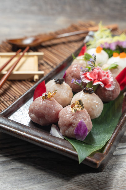 高端火锅食材，什锦手工肉丸拼盘拍照素材图片下载