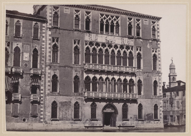 意大利威尼斯的历史观，原始照片，大约于1870年出版图片下载