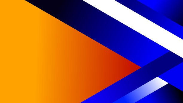 空橙色复制空间背景与蓝色几何边框架的演示文稿图片下载