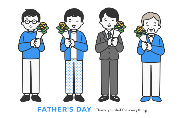 一名男子手持黄玫瑰的插图材料图片下载