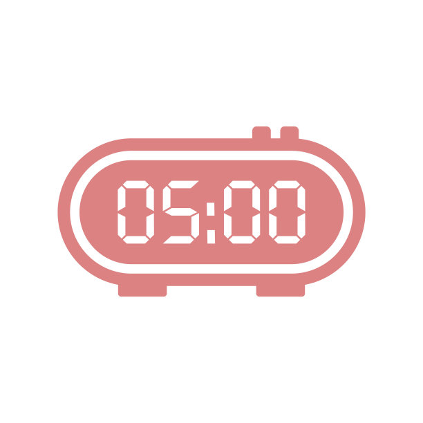 数字时钟图标矢量模板插图设计图片下载