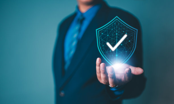 保险，保护，保证，家庭，健康，储蓄，金融，生活，保护，保健。手边显示盾牌和勾号是中心显示它，这意味着保护您的生活和资产退休后。图片下载