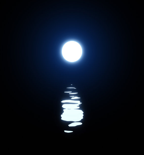 海洋上的月亮图片下载