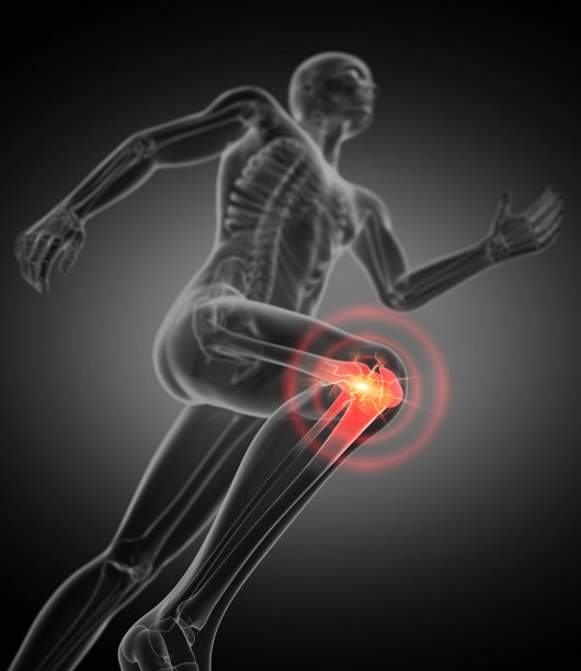 膝关节疼痛的跑步者图片下载