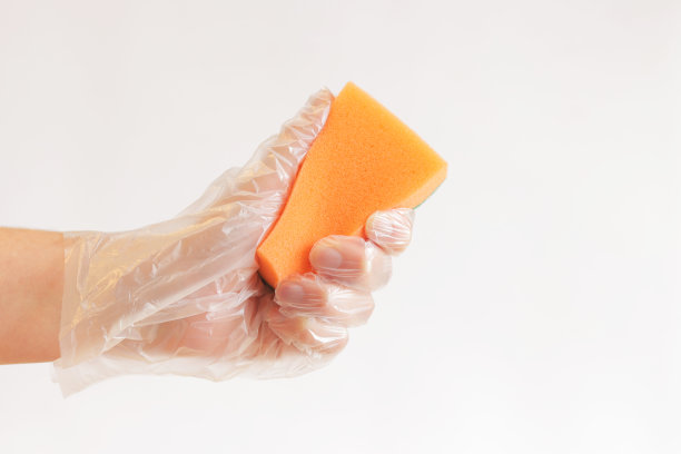 打扫房间，手里拿着海绵特写图片下载