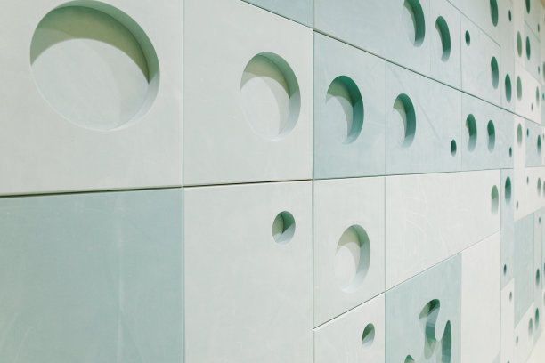 蓝色泡沫板墙背景图片下载