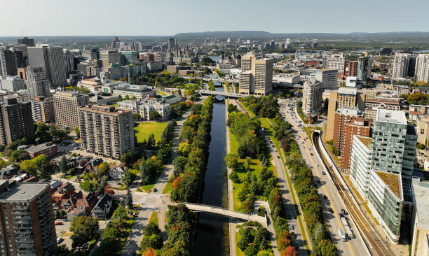 渥太华大学航拍视频图片下载