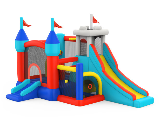充气充气城堡孤立图片下载
