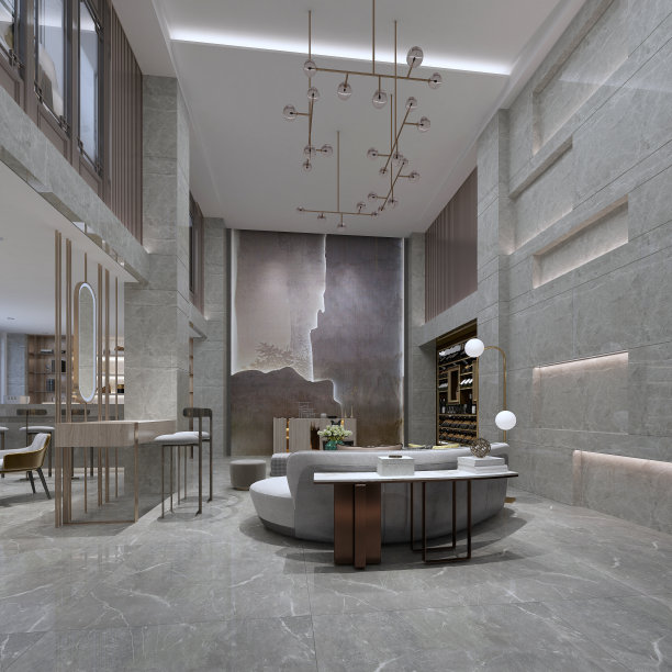 俱乐部内部的3d渲染图片下载