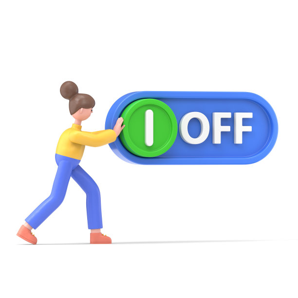 亚洲妇女安吉拉印刷机的3D插图。按下按钮。3D插图平面设计。孤立的背景。白色背景的3D渲染。图片下载