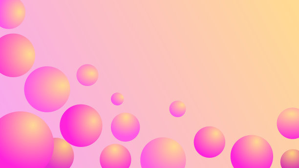 面对日出，彩色柔和的彩色泡泡球复制空间背景图片下载