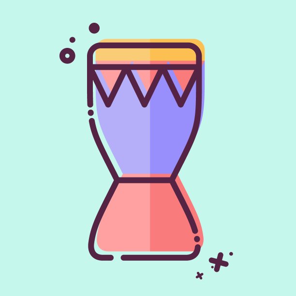 图标非洲鼓。与南非有关的象征。MBE风格。简单的设计说明图片下载