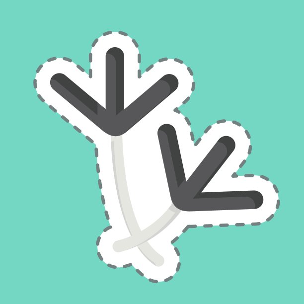 贴纸线切真黄木。与南非有关的象征。简单的设计说明图片下载