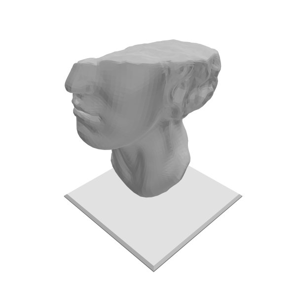 古老的古希腊雕塑。半头3D多边形雕塑。矢量插图。图片下载