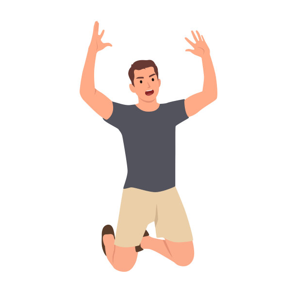 年轻的压力和沮丧的商人尖叫。图片下载