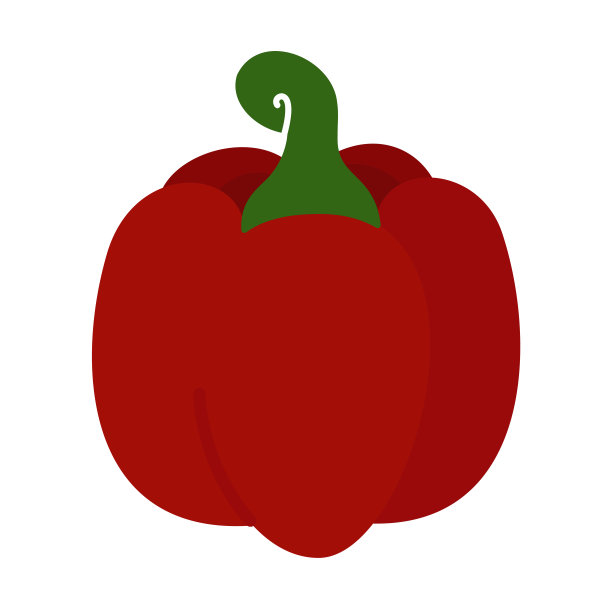 胡椒扁平图标孤立在白色图片下载