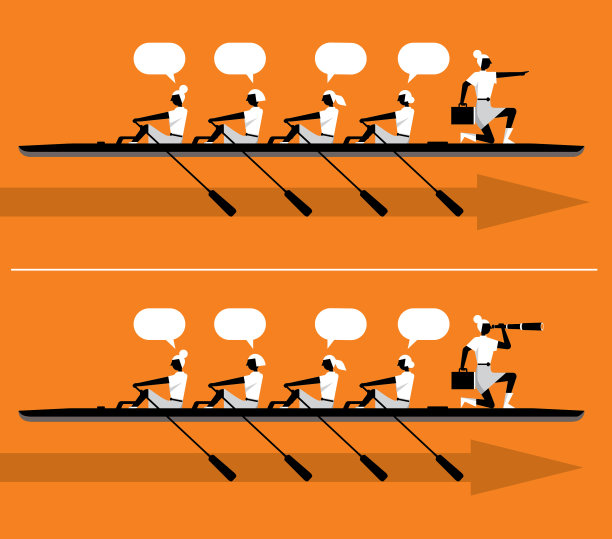 领导力和团队合作——女商人——五个人图片下载