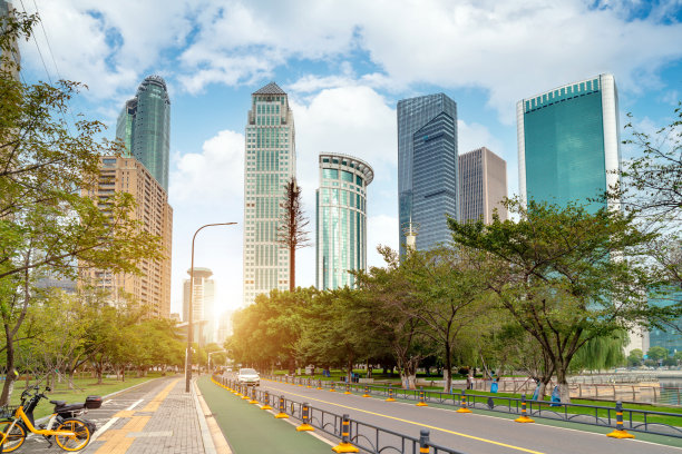 武汉金融区的摩天大楼图片下载