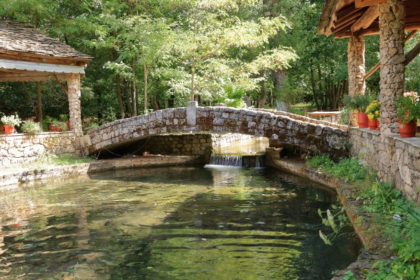 欧洲阿尔巴尼亚的鳟鱼养殖图片下载