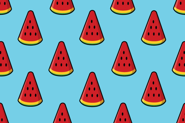 西瓜片的图案。矢量图图片下载