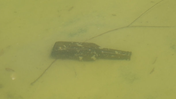 瓶子在河底图片下载