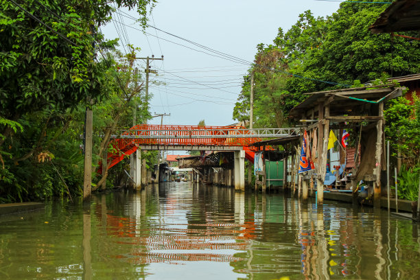 泰国著名的水上市场Damnoen Saduak图片下载