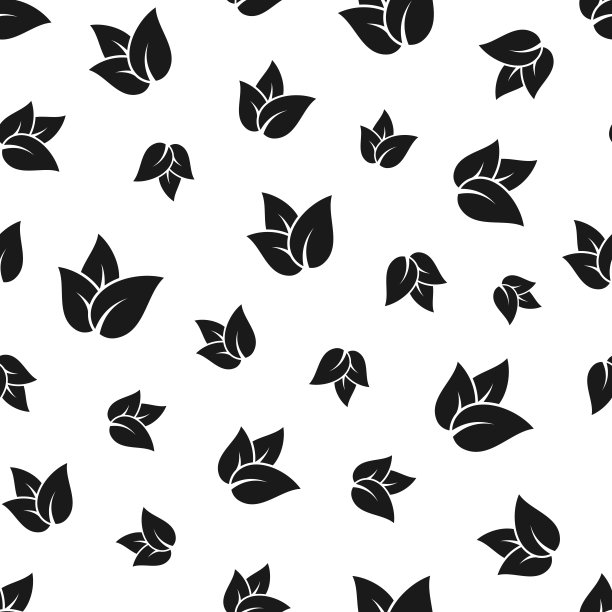 茶叶。无缝模式。白色背景的图标图片下载