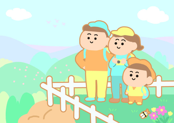 一家人去旅游图片下载