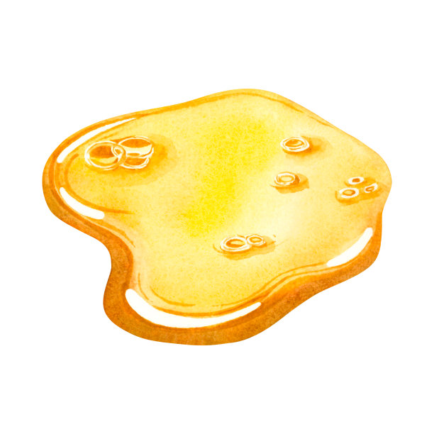 一个金色的油滴在水面上扩散。手绘水彩插图的油精华隔离的背景。美容护理、护肤设计。医疗，水疗，科学的概念图片下载