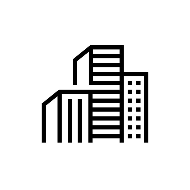 建筑物线图标。摩天大楼，公寓，国家大厦。图片下载