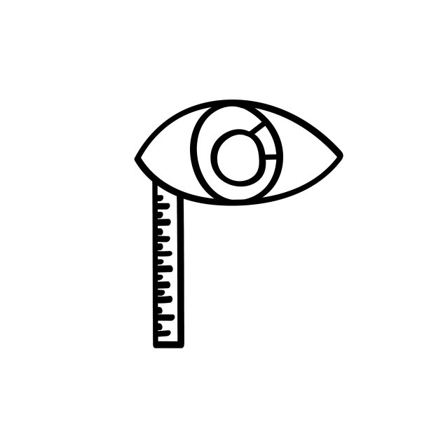 手绘平面图标的眼睛规模图片下载