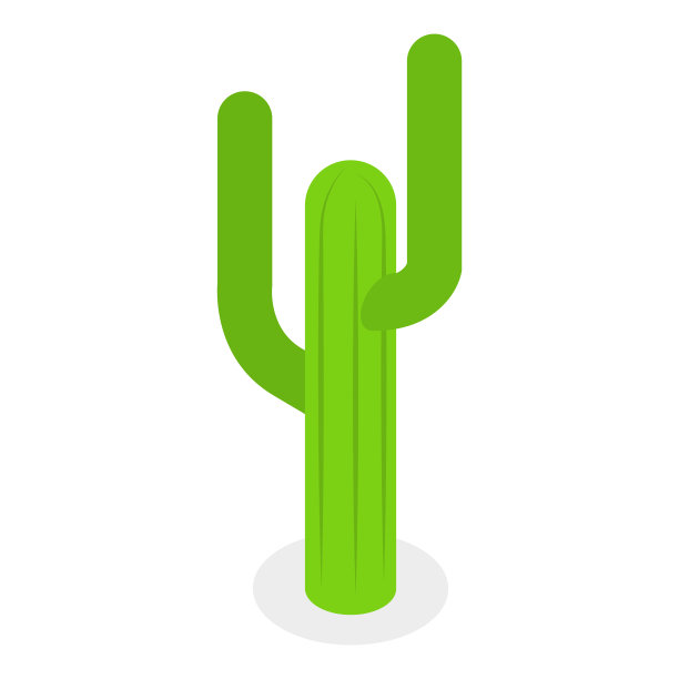 2.5D扁平风格沙漠元素矢量素材图片下载