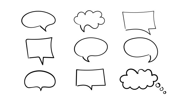 手绘漫画演讲泡沫集图片下载