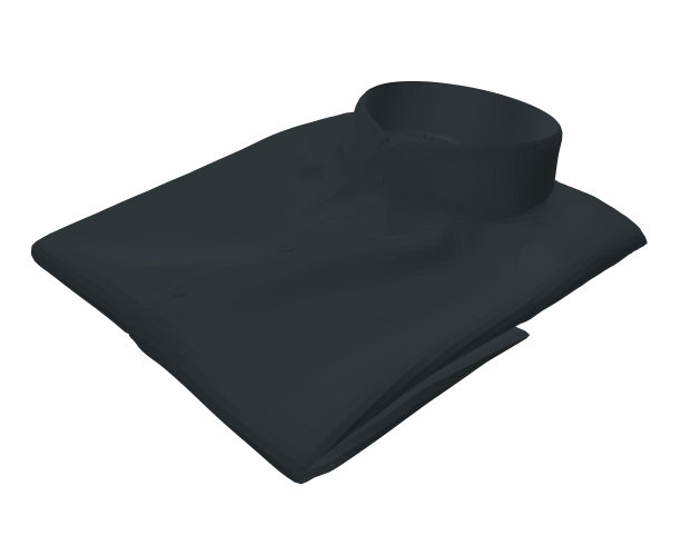 折叠的黑色衬衫多边形图标。现代矢量男装插图。折叠衬衫模板的矢量绘图。3 d。等距视图。图片下载